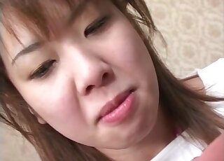 Young Japanese girl got messy creampie from dog for the first time