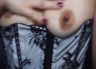 Brunette works her magic on pigs' dicks in brutal zoophilia